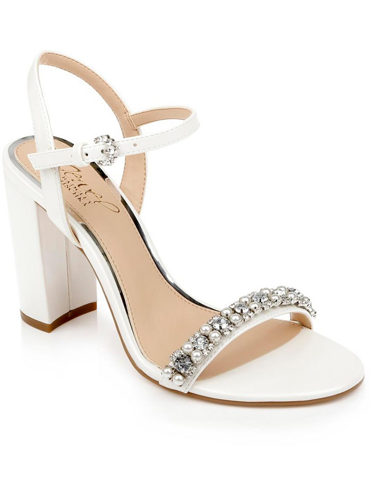 Jewel Badgley Mischka Womens Dee Embellished Buckle Ankle Strap